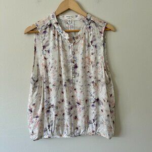 Cloth & Stone Anthropologie Sleeveless Floral Blouse